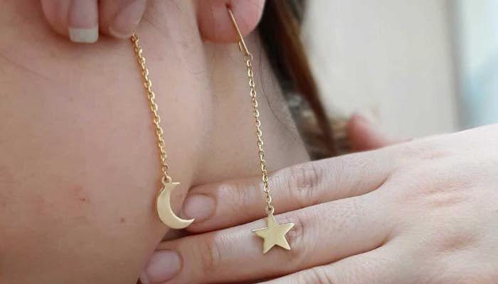 طراحی جواهرات نماد ماه و ستاره