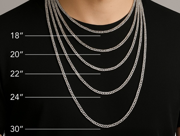 سایز گردنبند مردانه
