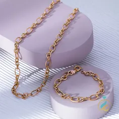 گردنبند و دستبند طلا زنجیری