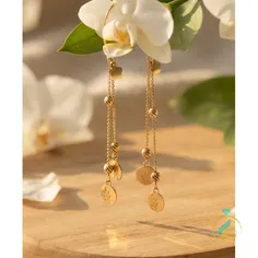 گوشواره آویز طلا برگین