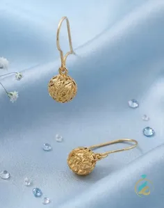 گوشواره آویز طلا دایره