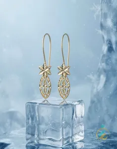 گوشواره آویز طلا مینا