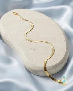دستبند ظریف طلا هرینگبن