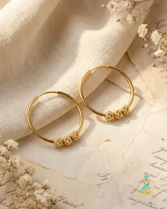 گوشواره طلا حلقه ای البرنادوو