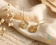گوشواره آویز ونکلیف طلا