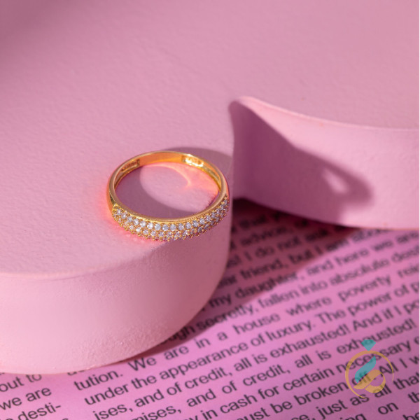 انگشتر طلا رینگ نگیندار