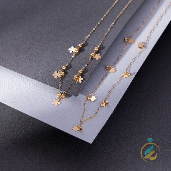 گردنبند مینیمال طلا گل