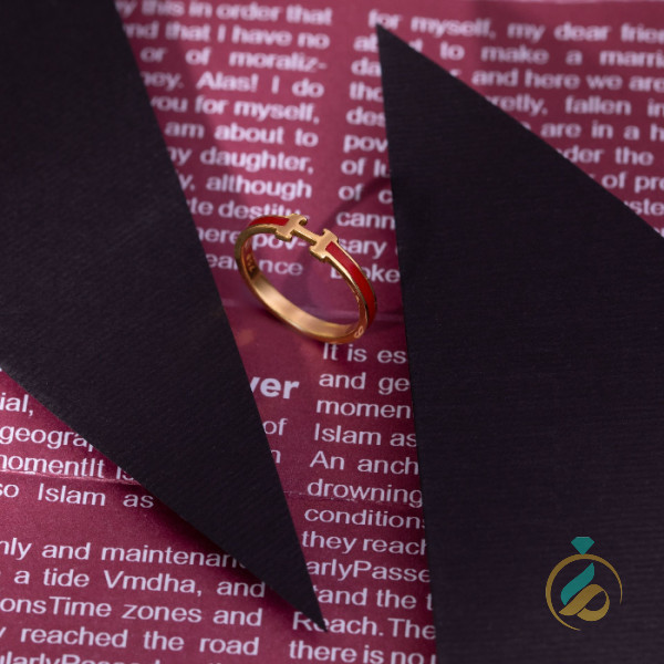 انگشتر طلا هرمس قرمز