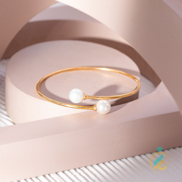 دستبند بنگل مروارید طلا