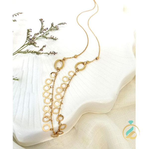 گردنبند پولکی فانتزی طلا