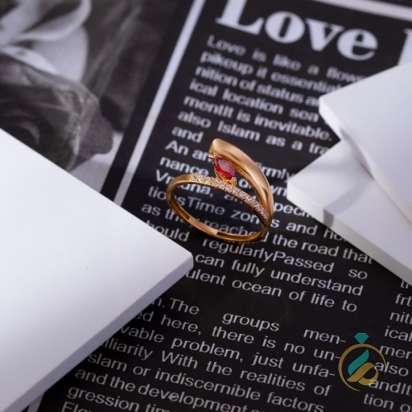 انگشتر طلا سنگ سرخ