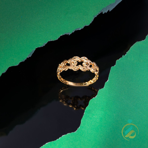 انگشتر طلا گل تراش