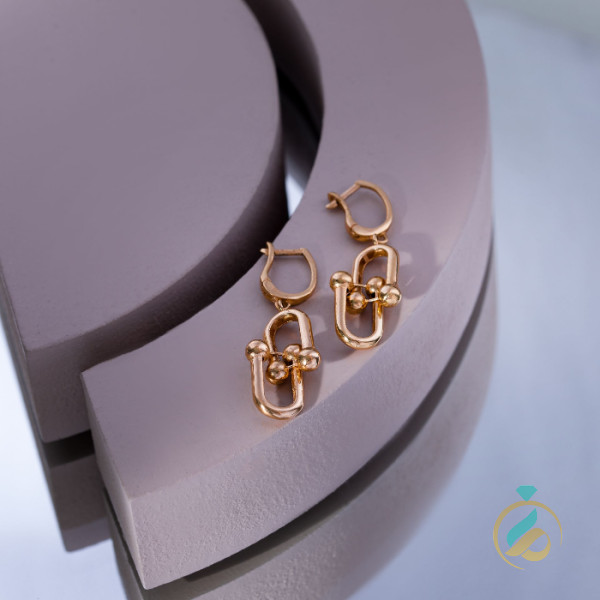 گوشواره آویز تیفانی زرد