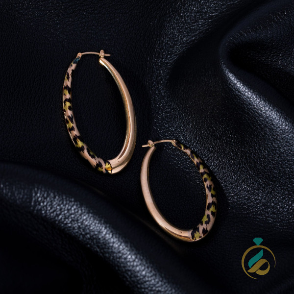 گوشواره طلا حلقه پلنگی