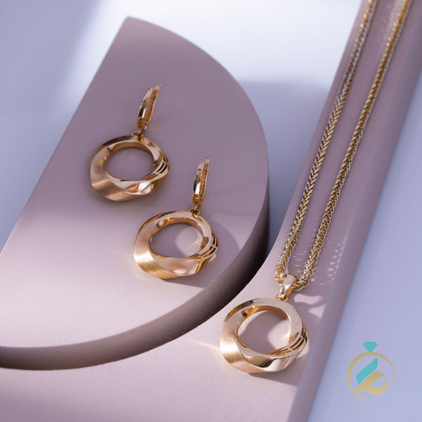 نیمست طلا حلقه براق