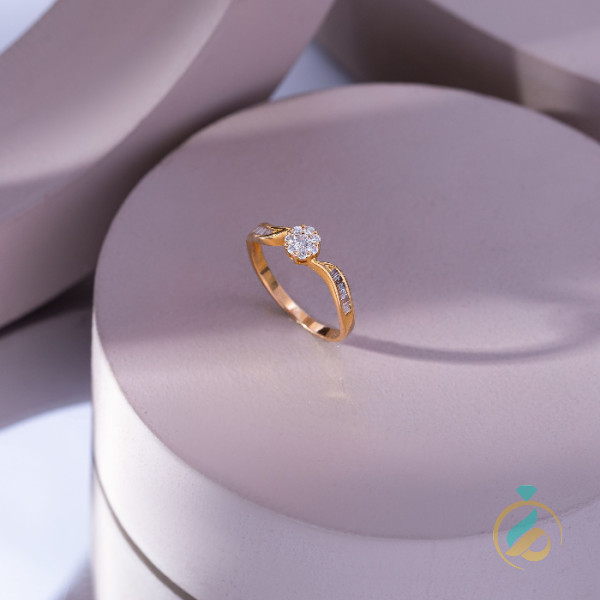 انگشتر طلا سولیتر گل