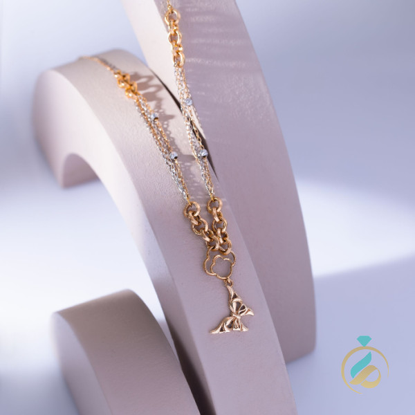 گردنبند زنجیری ترکیبی