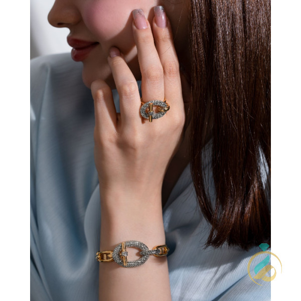 دستبند و انگشتر طلای کمربندی