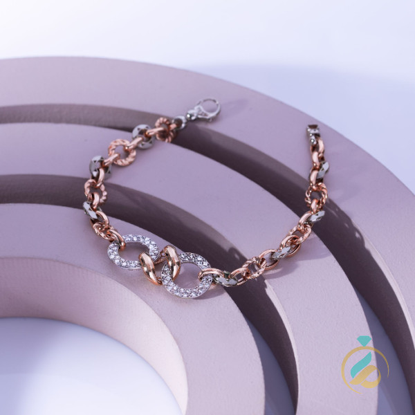 دستبند طلا زنجیر تراش