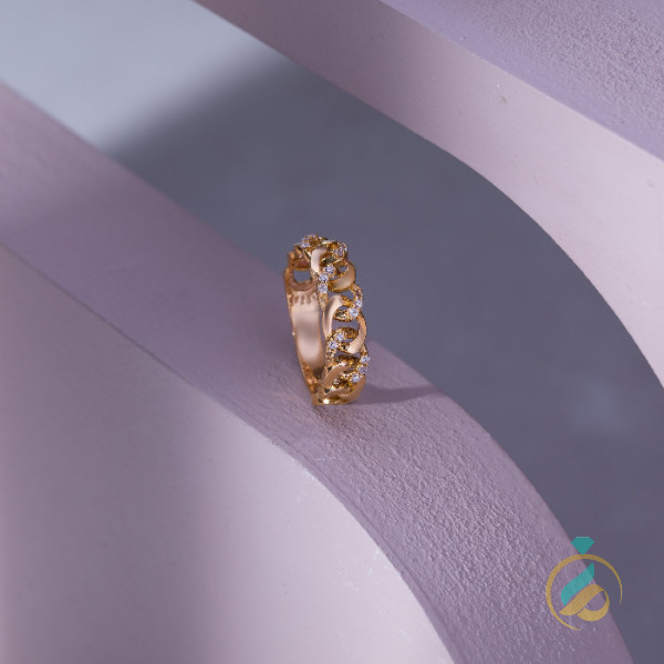 انگشتر طلا کارتیر نگیندار