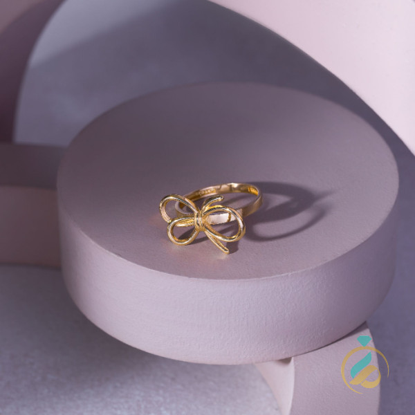 انگشتر طلا پاپیون مینیمال