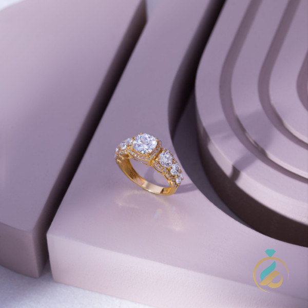 انگشتر طلا سولیتر نگین دار