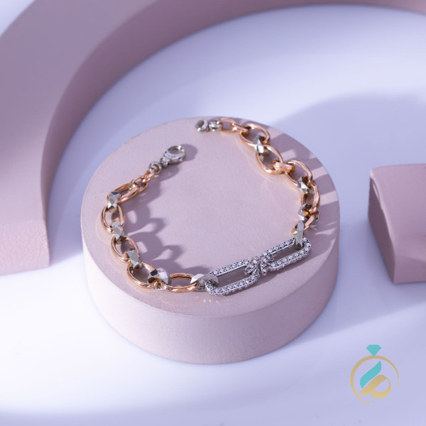 دستبند زنجیری تراش فولیکا