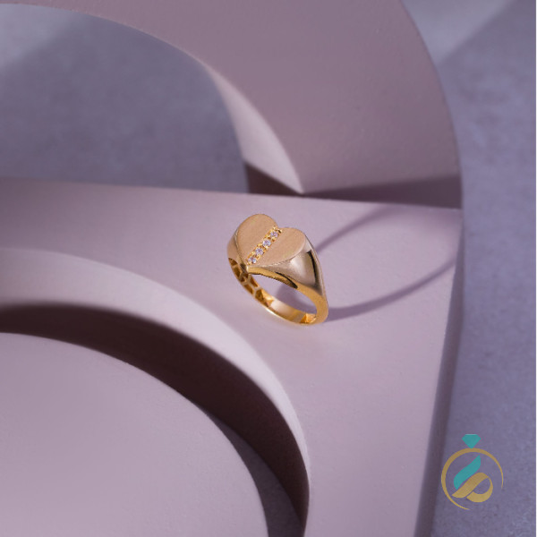 انگشتر طلا نگین قلب