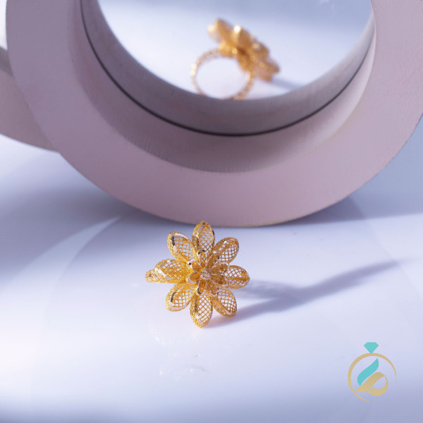 انگشتر طلای گل فیوژن