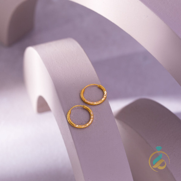 گوشواره طلا تراش حلقه