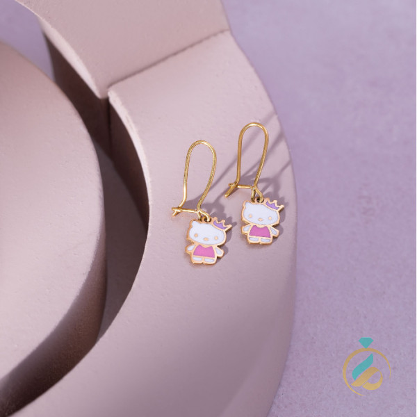 گوشواره طلا دخترانه پرنسس