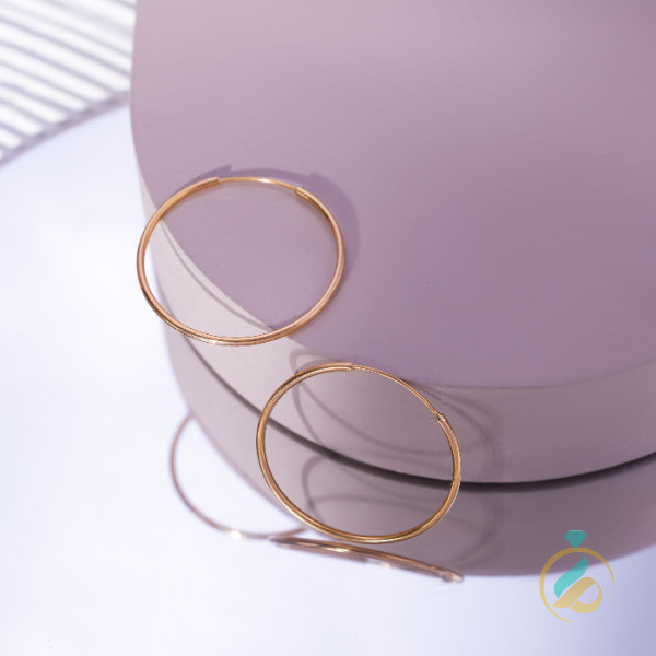 گوشواره حلقه طلا لوکس