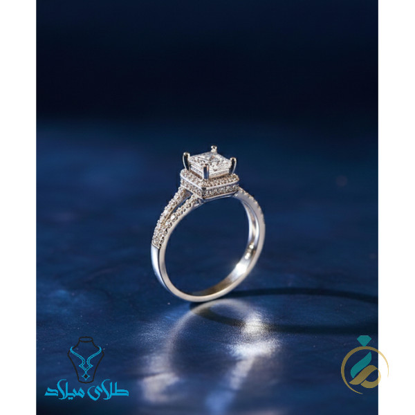 انگشتر سولیتر طلا سفید