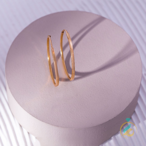 گوشواره حلقه کلاسیک طلا