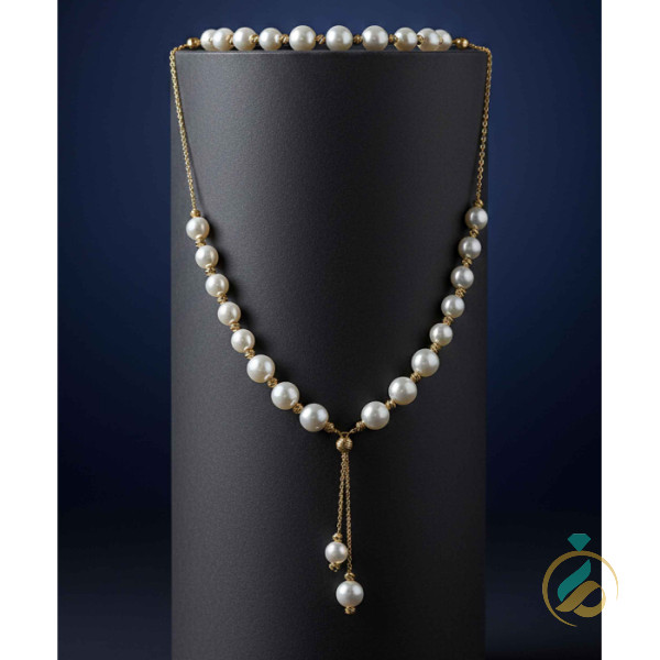 نیم ست طلا مرواریدی