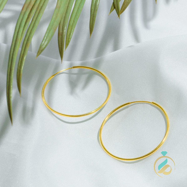 گوشواره طلا حلقه ساده