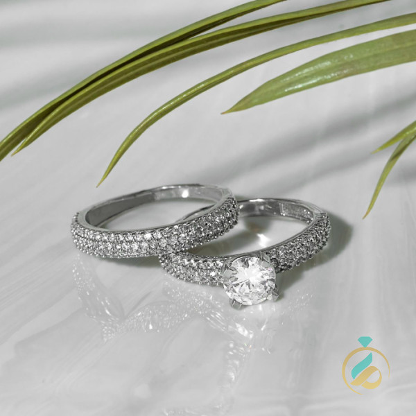 .انگشتر طلای سولیتر سفید