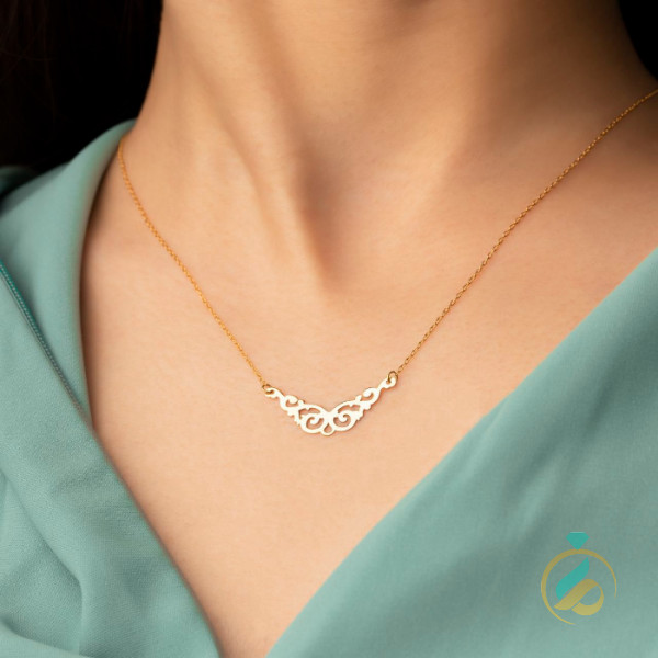 گردنبند .طلا لیزری مینیمال