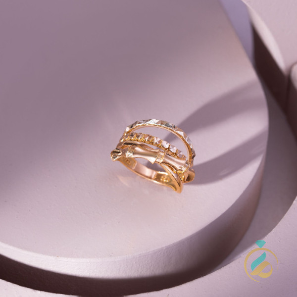 انگشتر طلا استخوانی پورتو