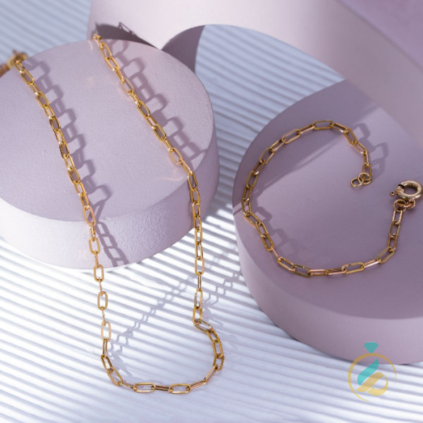 دستبند و گردنبند طلا زنجیری