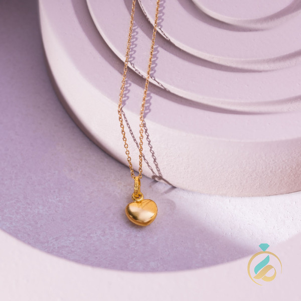 آویز طلا قلب توپر