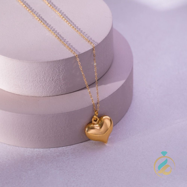 گردنبند طلا قلب .براق