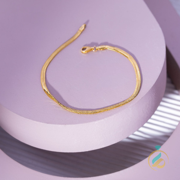 دستبند طلا هرینگبون زرد