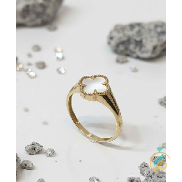 انگشتر ونکلیف سفید طلا