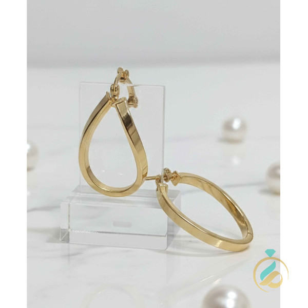 گوشواره طلا حلقه ای قطره