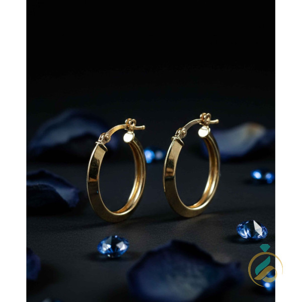 گوشواره طلا حلقه ای هرمی