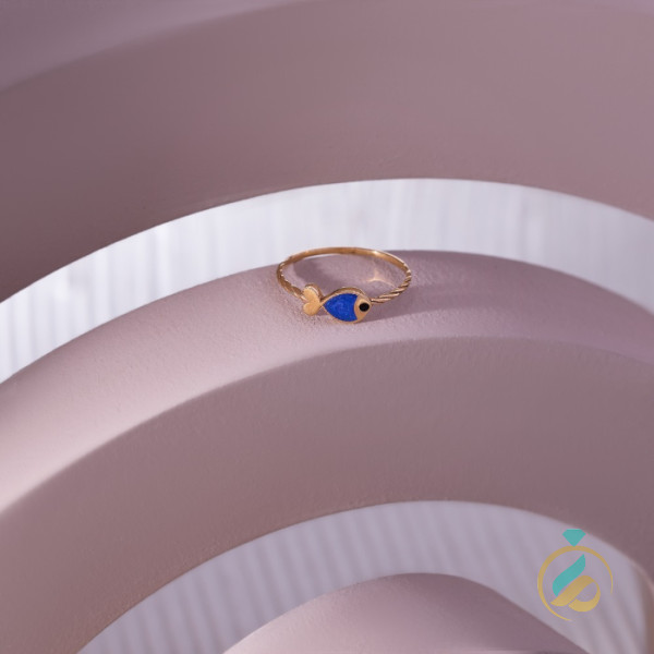 انگشتر طلا ماهی مینیمال