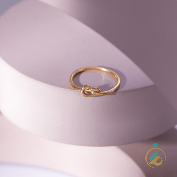 انگشتر طلا گره مینیمال.