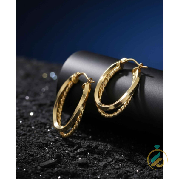 گوشواره حلقه‌ای طلا