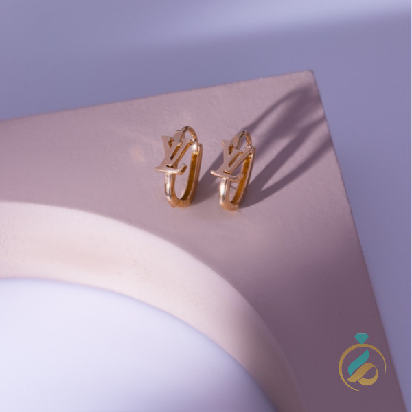 گوشواره طلا چفتی لویی